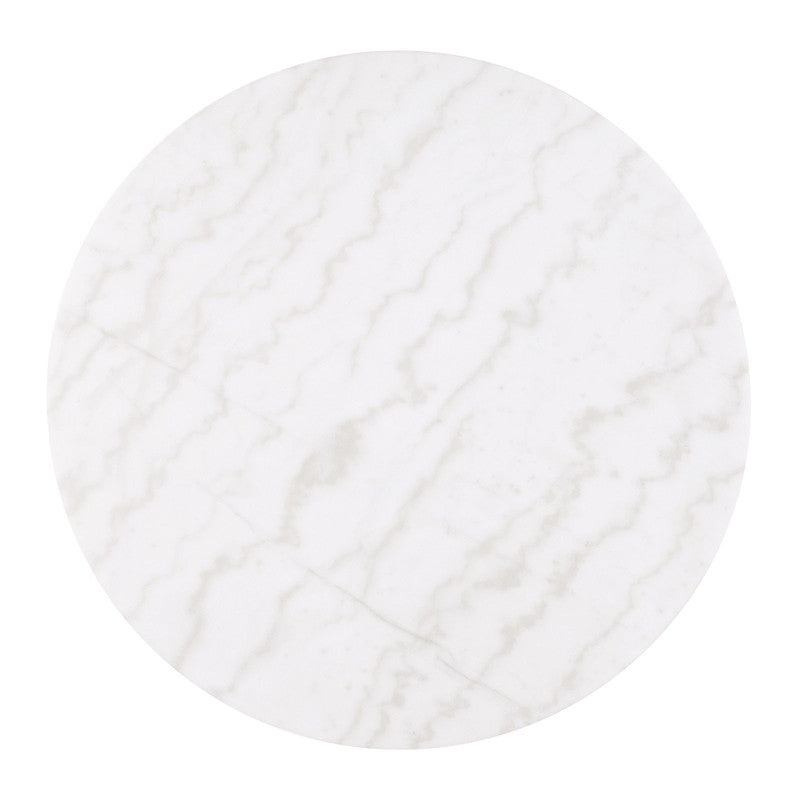 Virden Black/White/Gold Round Cocktail Table - Ornate Home