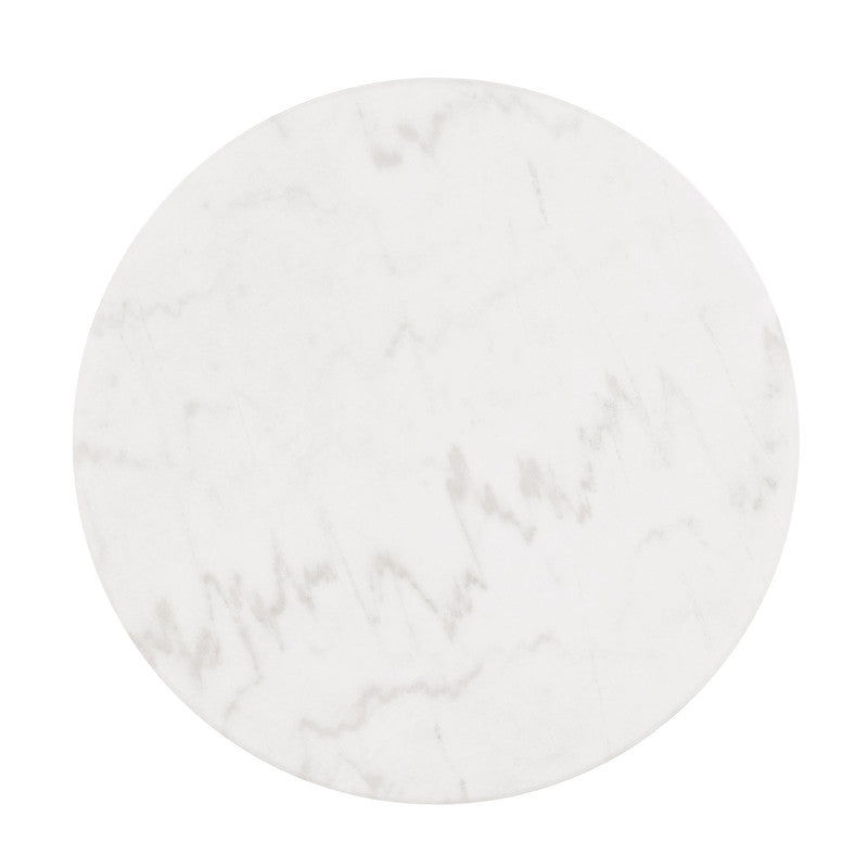 Virden Black/White/Gold Round End Table - Ornate Home