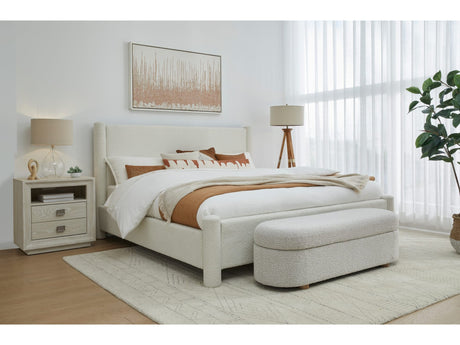 Virgil Burke Cottage Cheese King Upholstered Platform Bed - Ornate Home