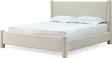 Virgil Burke Cottage Cheese King Upholstered Platform Bed - Ornate Home