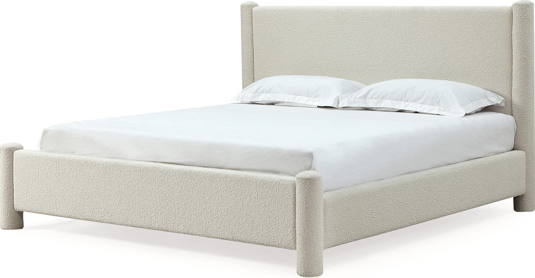 Virgil Burke Cottage Cheese King Upholstered Platform Bed - Ornate Home