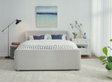 Virgil Kiki Cotton Ball California King Upholstered Platform Bed - Ornate Home