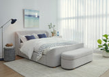 Virgil Kiki Cotton Ball King Upholstered Platform Bed - Ornate Home