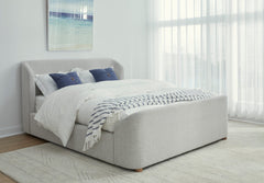Virgil Kiki Cotton Ball Queen Upholstered Platform Bed - Ornate Home