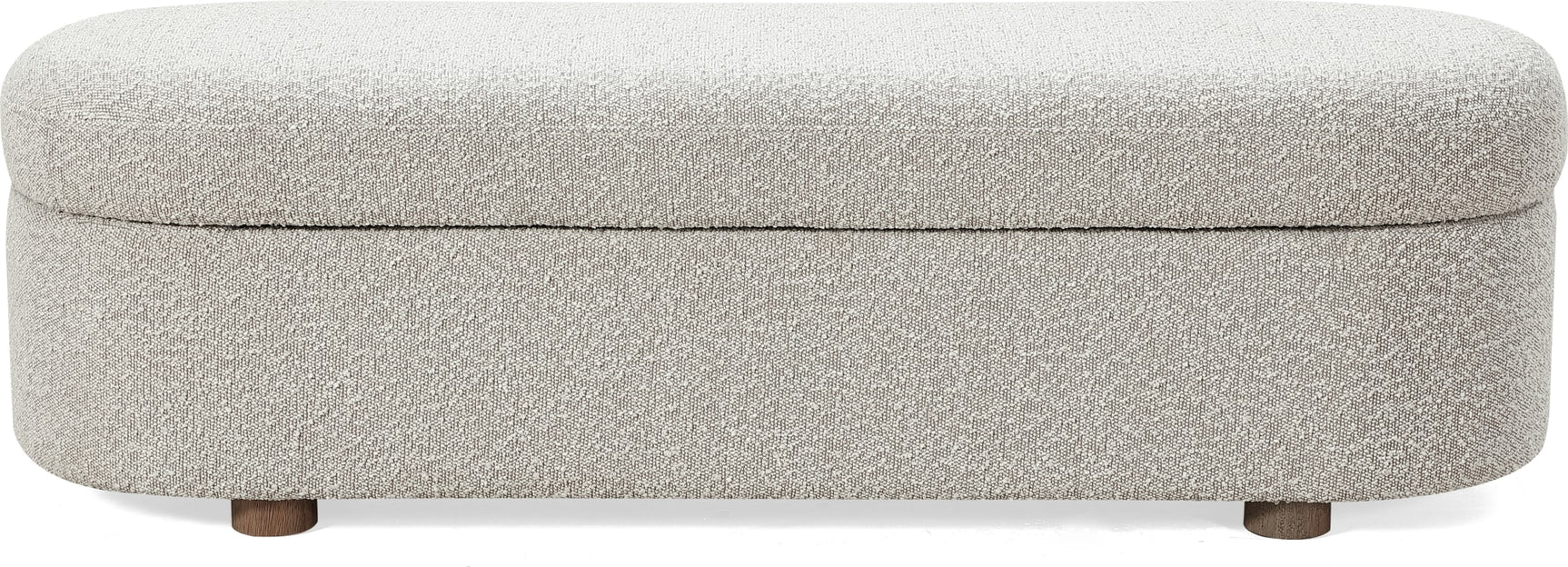 Virgil Kiki Cotton Ball Upholstered Hinged Storage Bench - Ornate Home