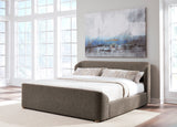 Virgil Kiki Pumpernickel California King Upholstered Platform Bed - Ornate Home