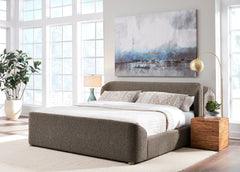 Virgil Kiki Pumpernickel Full Upholstered Platform Bed - Ornate Home