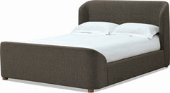 Virgil Kiki Pumpernickel Queen Upholstered Platform Bed - Ornate Home