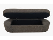 Virgil Kiki Pumpernickel Upholstered Hinged Storage Bench - Ornate Home