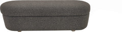Virgil Kiki Pumpernickel Upholstered Hinged Storage Bench - Ornate Home