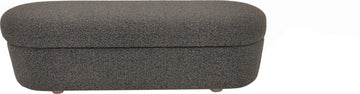 Virgil Kiki Pumpernickel Upholstered Hinged Storage Bench - Ornate Home