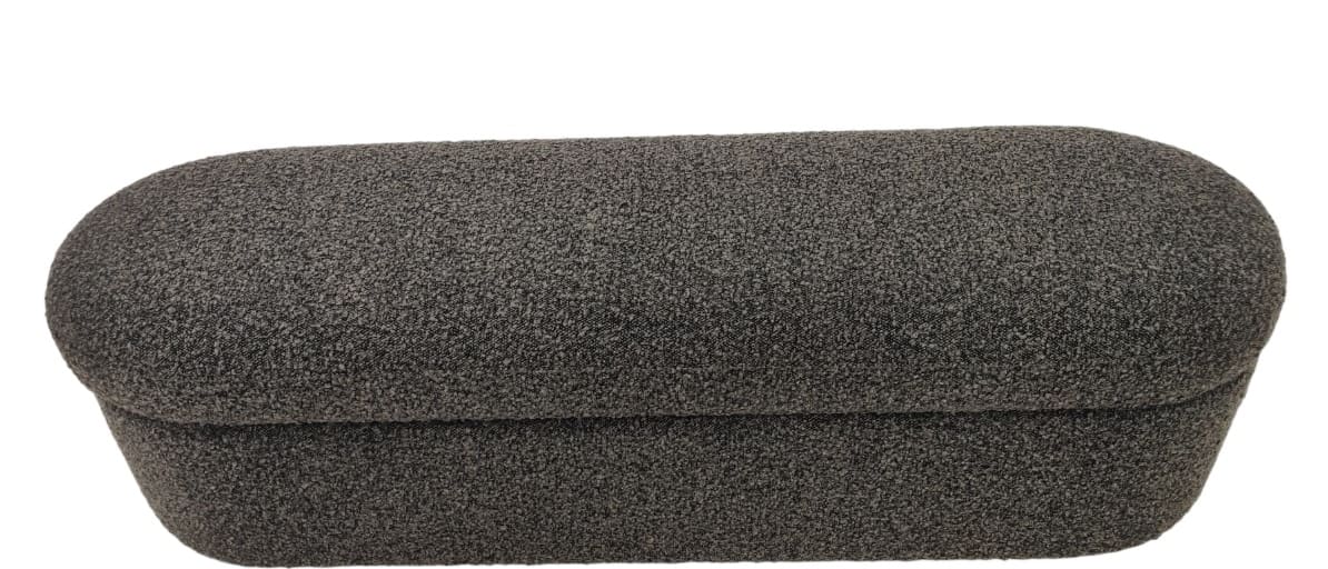 Virgil Kiki Pumpernickel Upholstered Hinged Storage Bench - Ornate Home