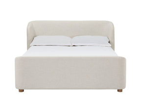 Virgil Kiki Whipped Honey California King Upholstered Platform Bed - Ornate Home