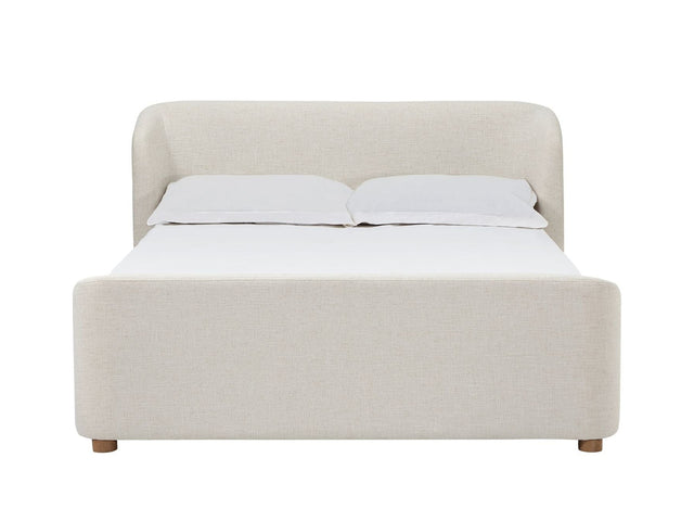 Virgil Kiki Whipped Honey California King Upholstered Platform Bed - Ornate Home