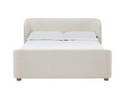 Virgil Kiki Whipped Honey King Upholstered Platform Bed - Ornate Home