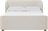 Virgil Kiki Whipped Honey King Upholstered Platform Bed - Ornate Home