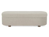 Virgil Kiki Whipped Honey Upholstered Storage Bench - Ornate Home