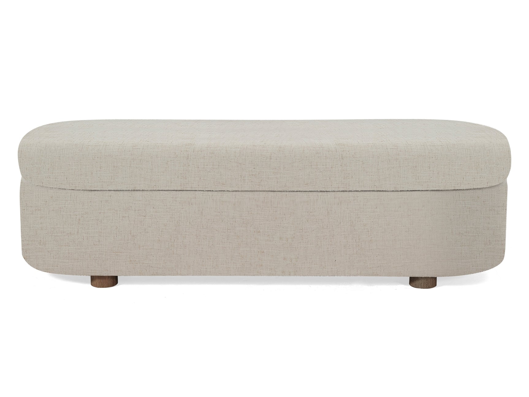 Virgil Kiki Whipped Honey Upholstered Storage Bench - Ornate Home