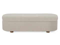 Virgil Kiki Whipped Honey Upholstered Storage Bench - Ornate Home