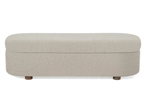Virgil Kiki Whipped Honey Upholstered Storage Bench - Ornate Home
