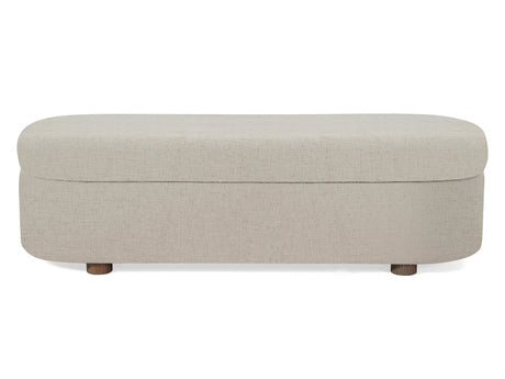 Virgil Kiki Whipped Honey Upholstered Storage Bench - Ornate Home