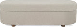 Virgil Kiki Whipped Honey Upholstered Storage Bench - Ornate Home