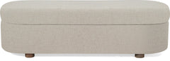 Virgil Kiki Whipped Honey Upholstered Storage Bench - Ornate Home