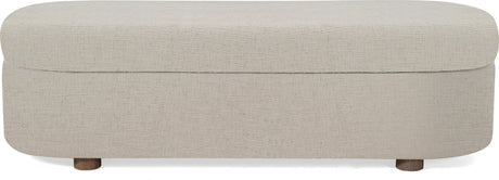 Virgil Kiki Whipped Honey Upholstered Storage Bench - Ornate Home