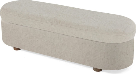 Virgil Kiki Whipped Honey Upholstered Storage Bench - Ornate Home