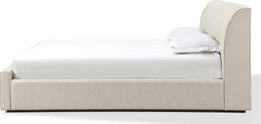Virgil Louis Natural California King Upholstered Platform Bed - Ornate Home
