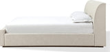 Virgil Louis Natural Queen Upholstered Platform Bed - Ornate Home
