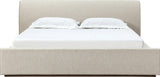 Virgil Louis Natural Queen Upholstered Platform Bed - Ornate Home