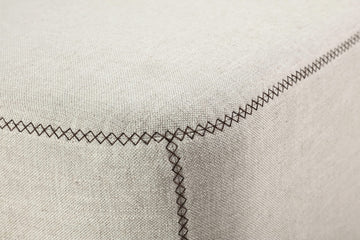 Virgil Louis Natural Upholstered Ottoman - Ornate Home