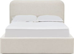 Virgil Off-White Whipped Honey Full Upholstered Platform Bed - Ornate Home