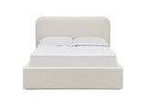 Virgil Off-White Whipped Honey Queen Upholstered Platform Bed - Ornate Home