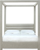 Virgil Rockford Turtle Dove California King Upholstered Canopy Bed - Ornate Home
