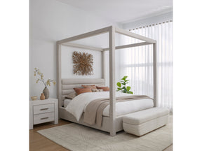 Virgil Rockford Turtle Dove Full Upholstered Canopy Bed - Ornate Home