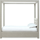Virgil Rockford Turtle Dove Full Upholstered Canopy Bed - Ornate Home