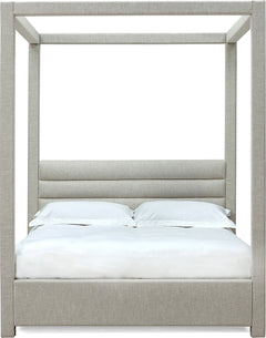 Virgil Rockford Turtle Dove King Upholstered Canopy Bed - Ornate Home