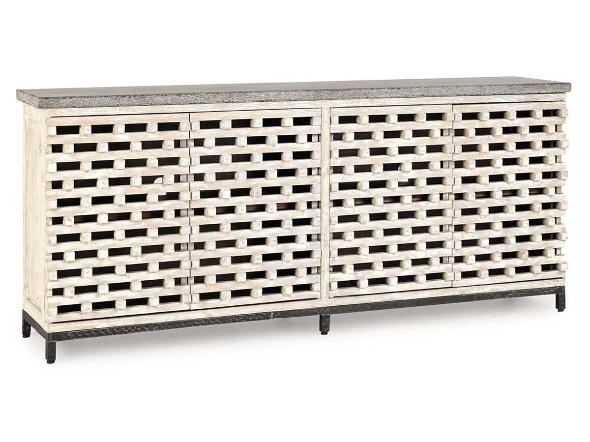 Virginia Timeworn Cream/Blue Stone Sideboard - Ornate Home