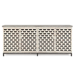 Virginia Timeworn Cream/Blue Stone Sideboard - Ornate Home
