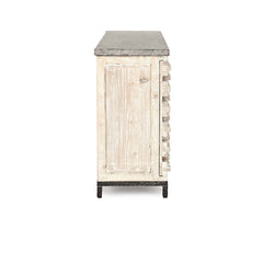 Virginia Timeworn Cream/Blue Stone Sideboard - Ornate Home