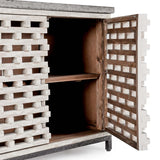 Virginia Timeworn Cream/Blue Stone Sideboard - Ornate Home