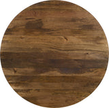 Virton Smoked Brown Solid Wood Round Coffee Table - Ornate Home