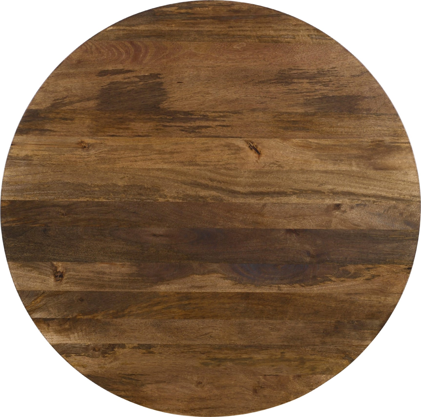 Virton Smoked Brown Solid Wood Round Coffee Table - Ornate Home