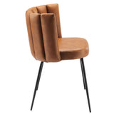 Virtue Black/Tan Vegan Leather Dining Chair (Set of 2) - Ornate Home