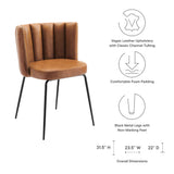 Virtue Black/Tan Vegan Leather Dining Chair (Set of 2) - Ornate Home