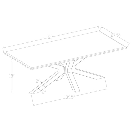 Visalia Gold Coffee Table - Ornate Home