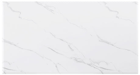 Visalia White 2-piece Faux Marble Coffee and End Table Set - Ornate Home