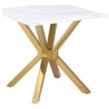 Visalia White 3-piece Faux Marble Coffee and End Table Set - Ornate Home